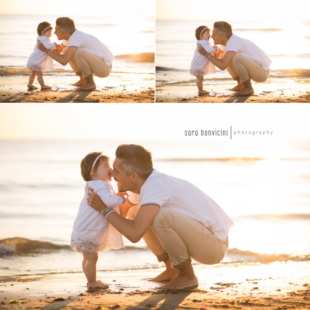 foto babbo e figlia al mare 