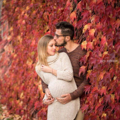 foto spontanee gravidanza Rimini in autunno